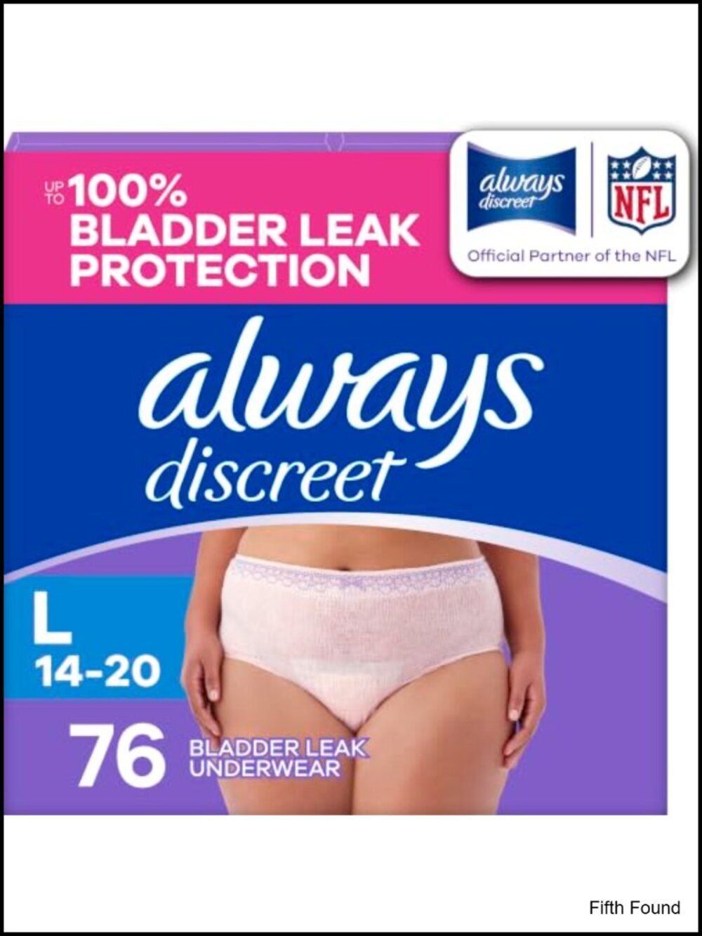 Always Discreet Incontinence Underwear Large 76 ct Max Absorbency Postpartum